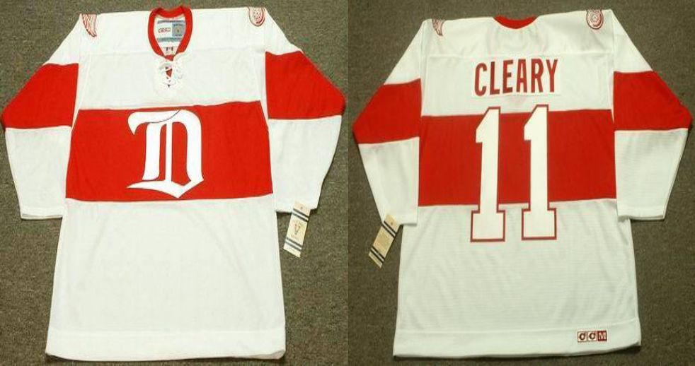 2019 Men Detroit Red Wings #11 Cleary White CCM NHL jerseys->detroit red wings->NHL Jersey